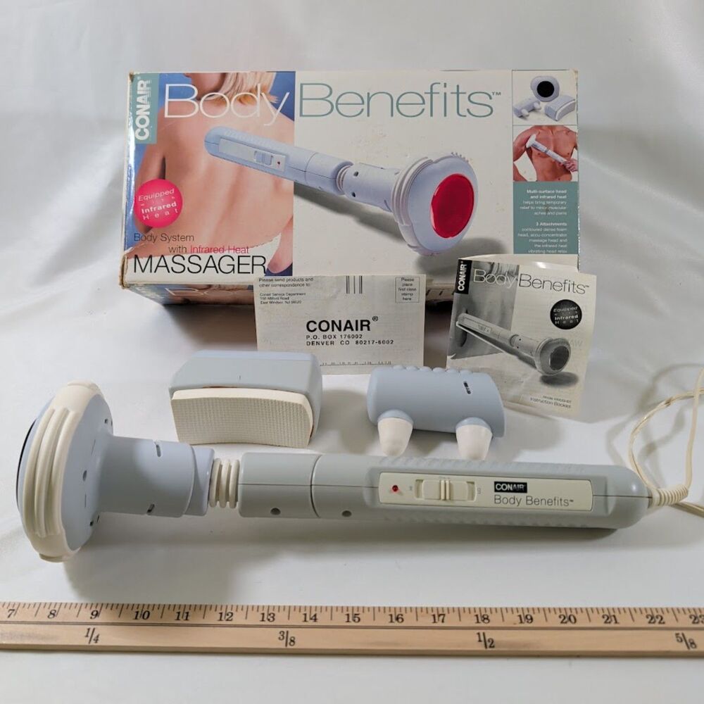 Conair Body Benefits WM30HBT Infrared Heat Massager Complete w/ Box Case Manual